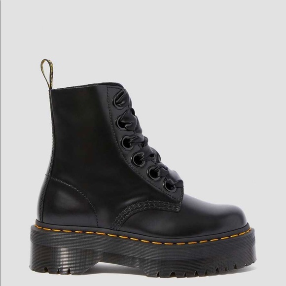 Dr MARTENS MOLLY PLATAFORMA Black Boot Size:10 - Picture 4 of 9